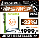 Professional Transporter 2-Säulen Hebebühne elektrisch (DTPF 6093 EPT)